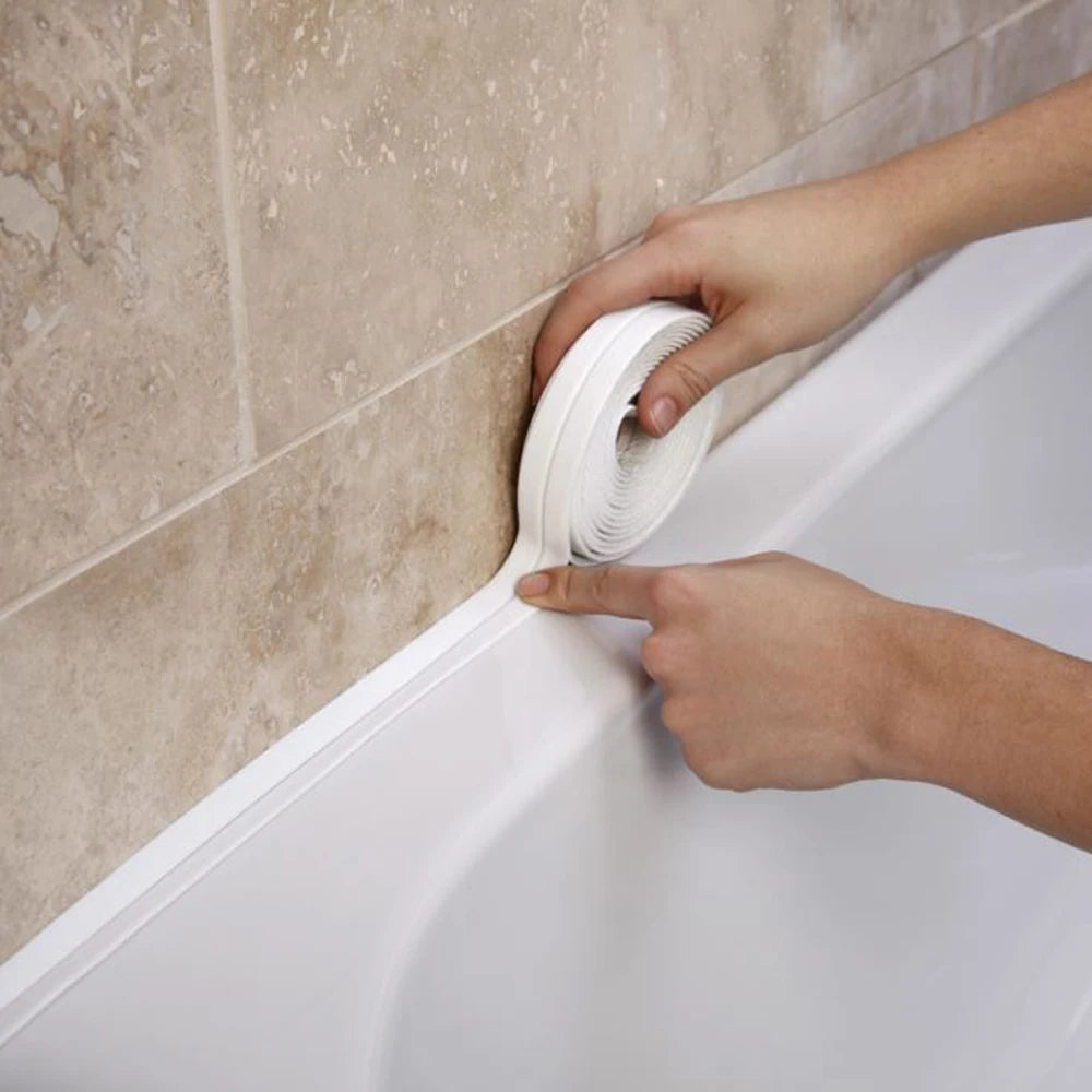 mipiace™     Self Adhesive Sealing Strip Flexible Waterproof for Bathroom Kitchen Tub Toilet Floor Wall Shower Tiles