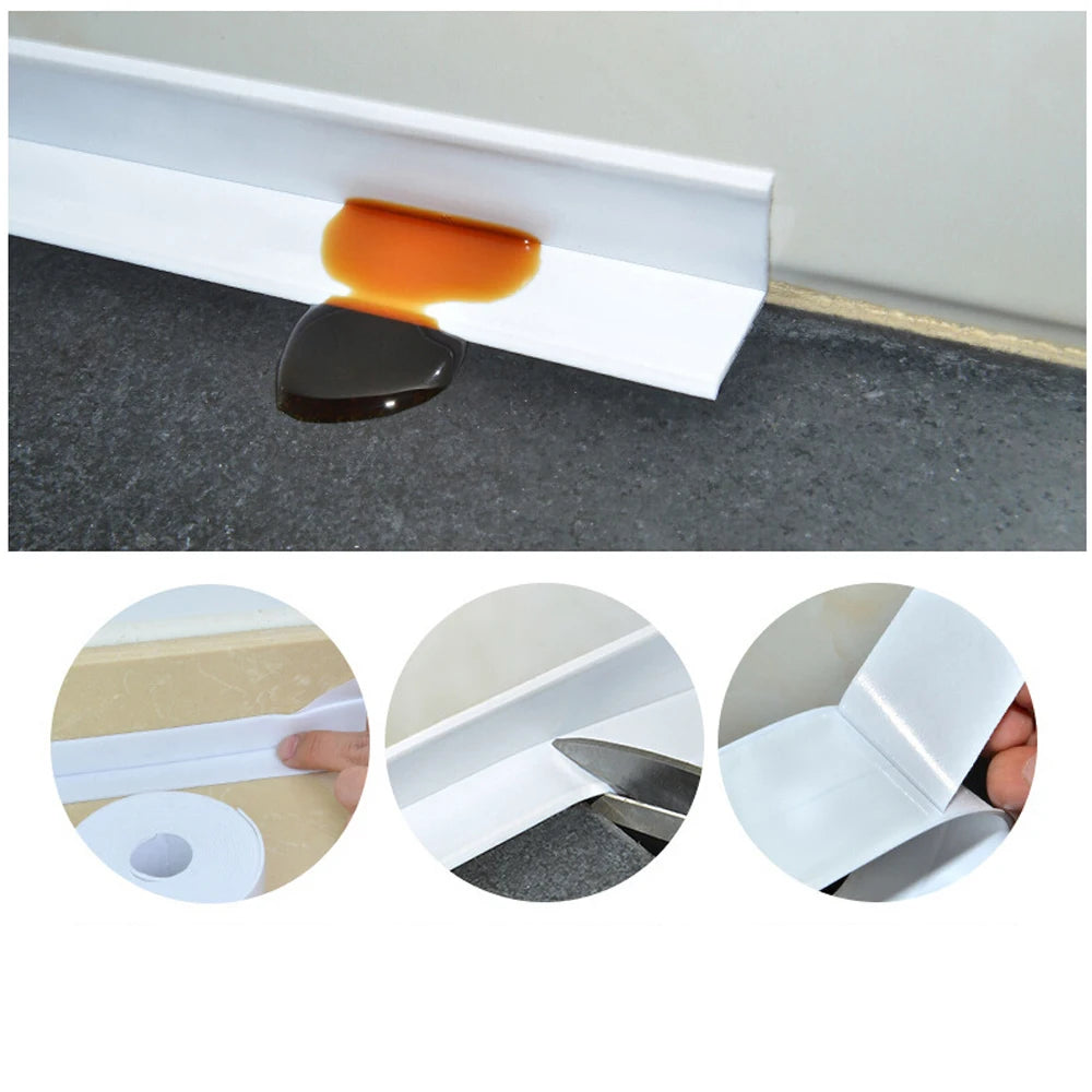 mipiace™     Self Adhesive Sealing Strip Flexible Waterproof for Bathroom Kitchen Tub Toilet Floor Wall Shower Tiles